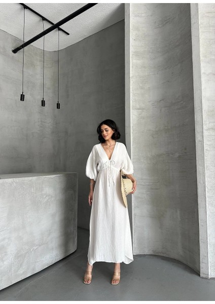 Pamuk Müslın Pamuk Kal Lastikli Elbise fırsatları