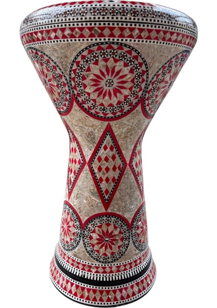 Gawharet El-Fan Sedef Işlemeli Döküm Darbuka JZ04