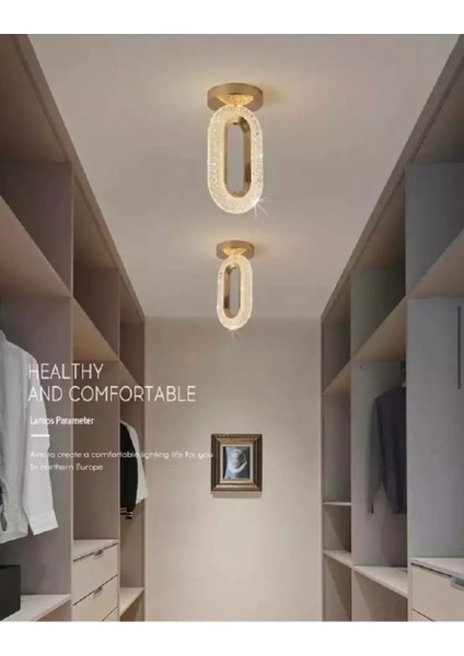 Sıfır Ledli Altın Renkli Tavan Avizesi, 3 Renk Modu, Şık ve Modern Tasarım modelleri