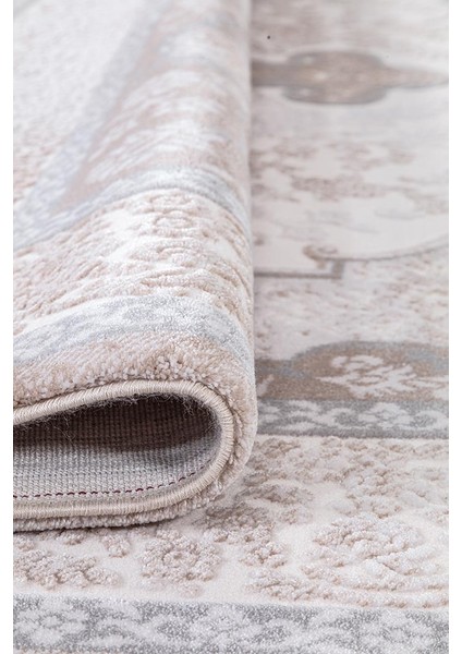 Saklıköy 3119A Gri Bej Yumuşak Dokulu Tok Dokuma Modern Salon, Mutfak, Oturma, Çocuk Odası Halısı fırsatları