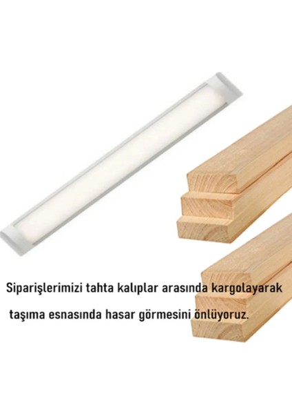 80 Watt 120 cm Kristal Yatay LED Bant Armatür-Trafolu Beyaz Işık -1-2-4-8-10-20-40-50-80-100 Adettir