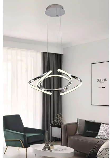 Modern Krom Sarkıt Avize, Beyaz Işık, Salon, Mutfak, Oda ve Hol Kullanımı Için Ideal