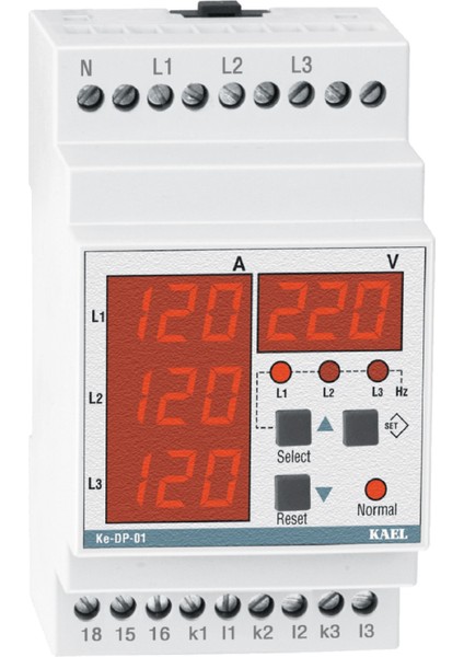 KE-DP01 ,ray Tip 220VAC 3-Faz/x5 Setli Multimetre