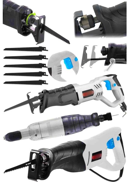 9000 Xdrive 6 Kademe Devir Ayarli Bakir Sargili Kemik Kesme Tilki Kuyruğu Testere Makinesi