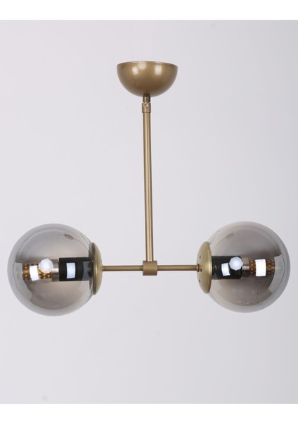 Şık 2'li Eskitme Füme Camlı Modern Avize, Evinizde Sıcak Atmosfer Yaratır fiyatları