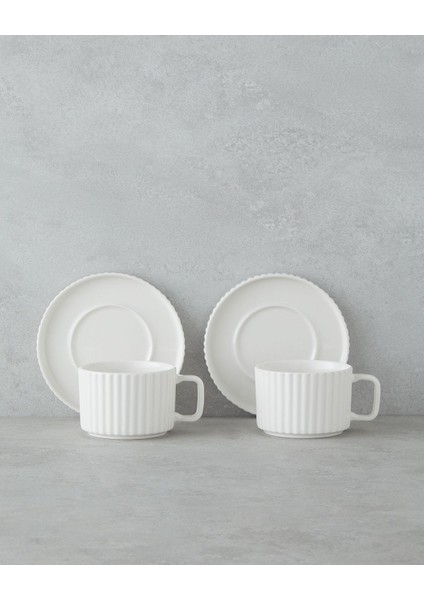 Şık 4'lü Porselen Çay Fincanı Takımı, 220 Ml, Beyaz ve Yeşil Renk Seçenekleri fiyatları