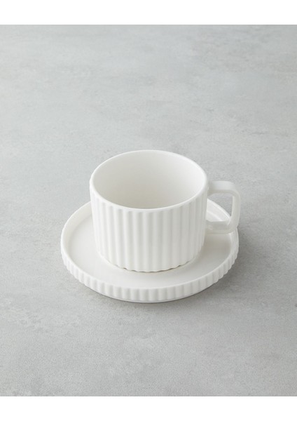 Şık 4'lü Porselen Çay Fincanı Takımı, 220 Ml, Beyaz ve Yeşil Renk Seçenekleri modelleri