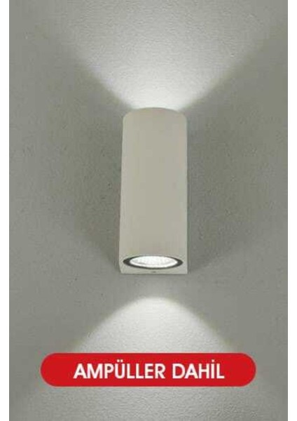 Yeşil Işık Beyaz Kasa Çift Yönlü Dekoratif Iç-Dış Mekan Duvar Aplikası fiyatları