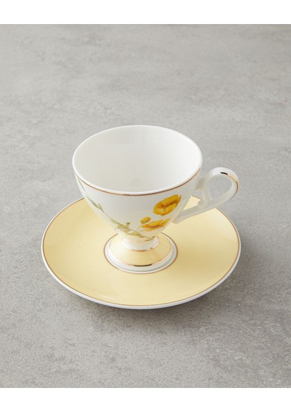 Şık Sarı Kahve Fincan Takımı, 80 Ml, Modern Tasarım, 4.08.2025 Son Kullanma Tarihi modelleri