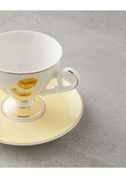 Şık Sarı Kahve Fincan Takımı, 80 Ml, Modern Tasarım, 4.08.2025 Son Kullanma Tarihi fırsatları