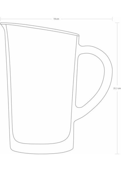 Şık ve Zarif 1440 cc Beyaz Sürahi, Modern Tasarım ile Şıklığa Katkı Sağlar