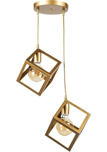 Şık Eskitme Küp Avize, 2'li Set, Modern Dekorasyon Için Ideal Seçim modelleri