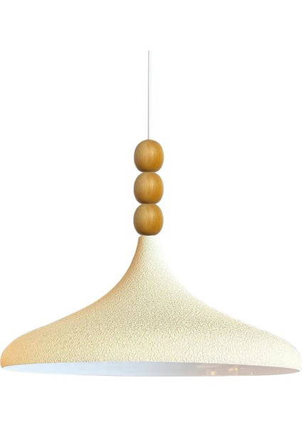 45 cm Çaplı Ekru Ahşap Üç Boncuklu Tekli Sarkıt Avize indirimleri