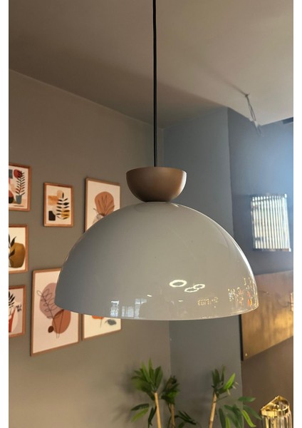 Şapkalı Sütlü Kahve Tekli Sarkıt Avize, Dekoratif Aydınlatma, Salon ve Kafe Için fırsatları