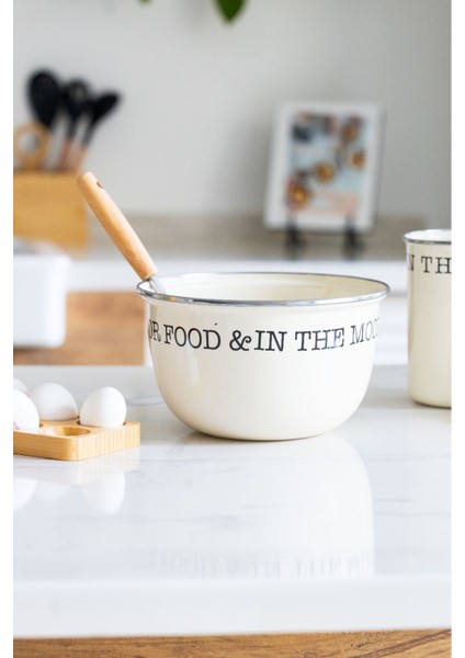 Mood Serisi Emaye Karıştırma Kabı, Şık ve Kullanışlı Beyaz Tasarım fiyatları