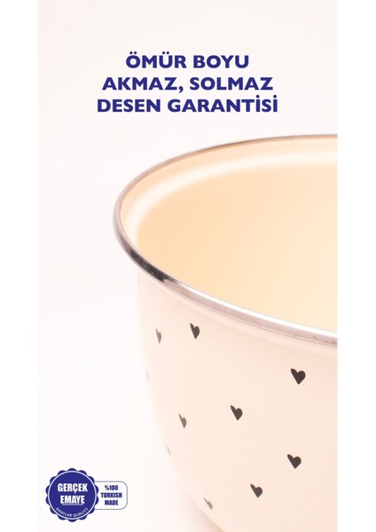 24CM Emaye Karıştırma ve Salata Kabı 4l, Ocağa Uygun, Bej Renk fiyatları