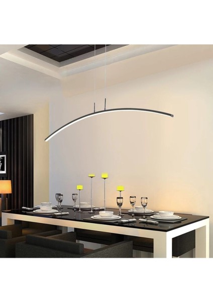 Modern Siyah Masa Üstü LED Sarkıt Avize, Şık ve Fonksiyonel Aydınlatma Seçeneği