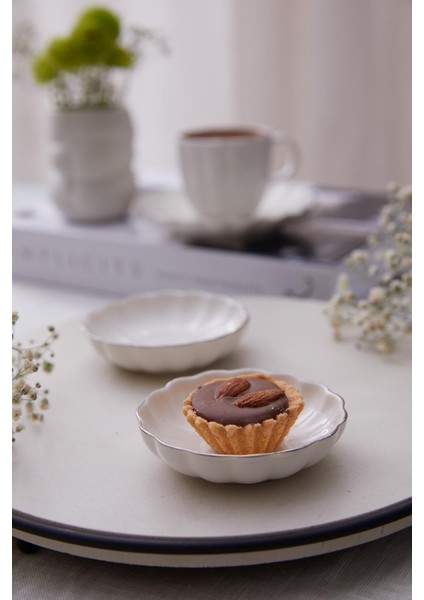 2 Parça 8 cm Bej Kase, Şık ve Zarif Tasarım, Ev ve Ofis Kullanımı Için Uygun