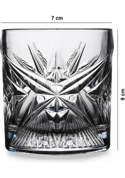 Turuncu 4'lü Viski Bardağı 350 cc Seti, Şık ve Kullanışlı Içecek Sunumları Için