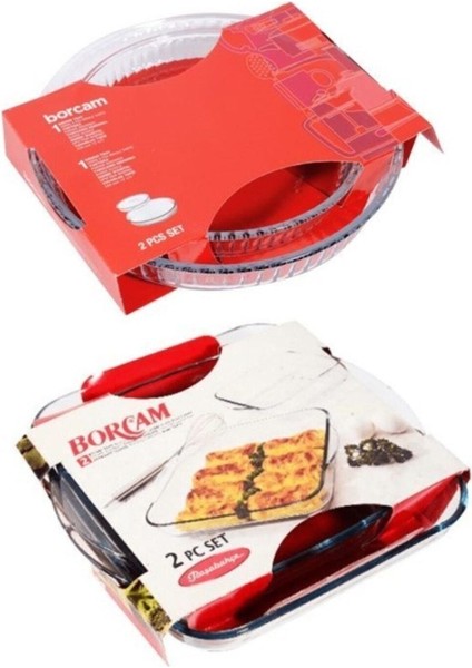 Beyaz Kare ve Yuvarlak Tepsi Seti, 4 Parça, Şık ve Dayanıklı Tasarım