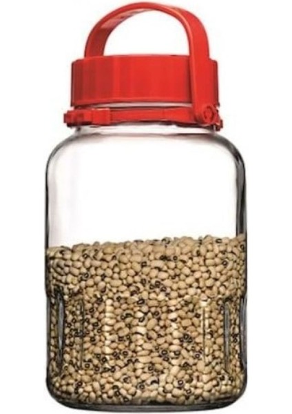 8 Lt Kırmızı Kapaklı Kavanoz, Saklama ve Dekorasyon Için Şık Seçenek fiyatları