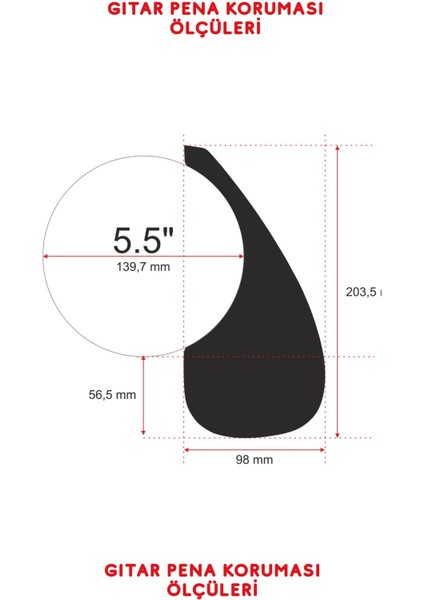 6'lı Gitar Penası + Pena Korumalığı Set modelleri