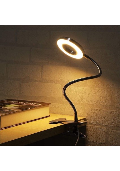 Flex Ayarlanabilir LED Okuma Işığı, 3 Renk, Masa ve Gece Kullanımı