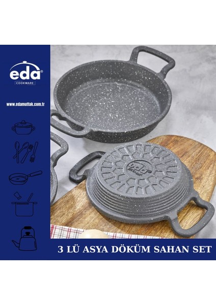 Döküm Sahan Seti 16/18/20, Şık ve Dayanıklı Mutfak Gereci Seçeneği modelleri