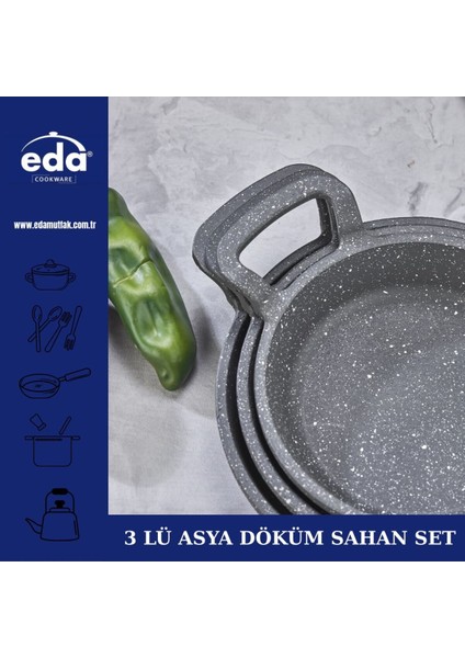 Döküm Sahan Seti 16/18/20, Şık ve Dayanıklı Mutfak Gereci Seçeneği fırsatları