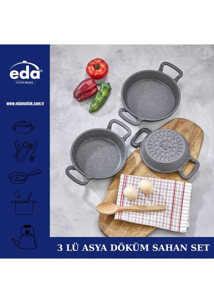 Döküm Sahan Seti 16/18/20, Şık ve Dayanıklı Mutfak Gereci Seçeneği indirimleri