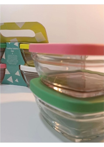 12'li Silikon Kapaklı Cam Saklama Kabı Seti, Pratik ve Şık Kahvaltılık Kaplar modelleri