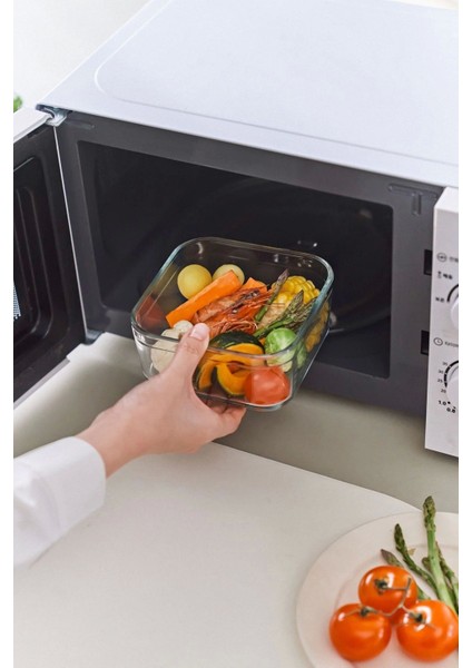 Şeffaf Cam Saklama Kabı 1600ML, Dayanıklı ve Kullanışlı Mutfak Gereci