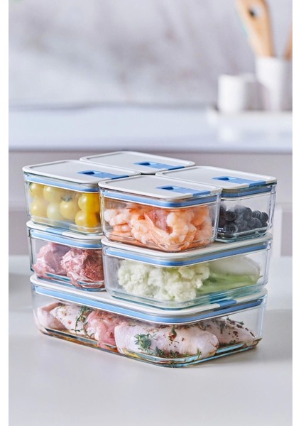 Şeffaf Cam Saklama Kabı 1600ML, Dayanıklı ve Kullanışlı Mutfak Gereci