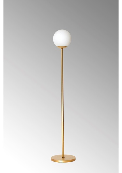 Şık Sarı Metal Gövde Beyaz Camlı Modern Yerden Aydınlatma Lamba modelleri