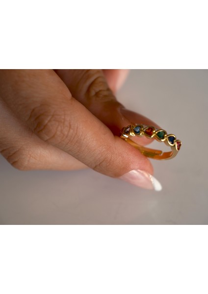 Saaden Ayarlabilir Zirkon Taşlı Pirinç Yüzük fiyatları