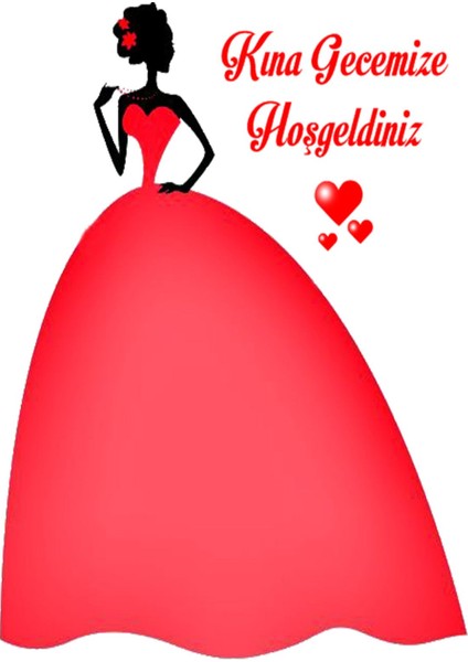 Gelin Kınası Magnet Büyük Boy 6,5x9,5 cm 16 Adet Gelecek