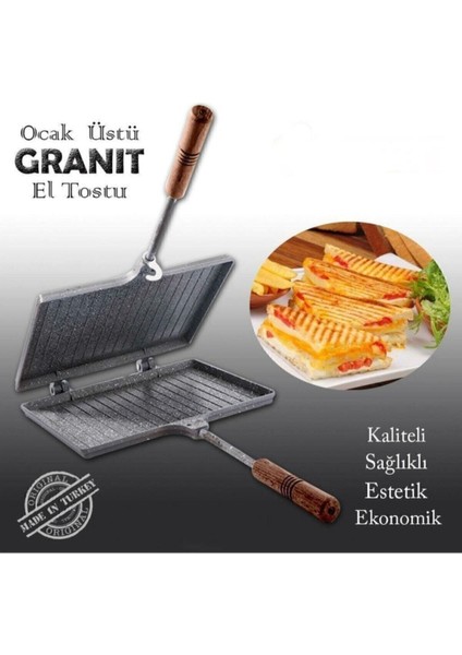 Granıt Döküm Tost Makinesi, Ocak Üstü Ultra Lüks Grill, Iç Dış Dayanıklı Tasarım fiyatları