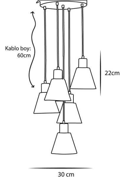 Modern Sarı-Siyah Metal Sarkıt Avize, Şık ve Zarif Tasarım. fırsatları