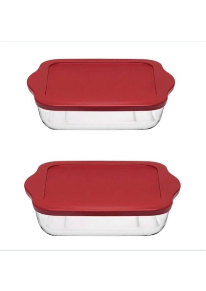 Beyaz Kare Silikon Kapaklı Set 2'li, Güçlü ve Dayanıklı, Pratik Kullanım