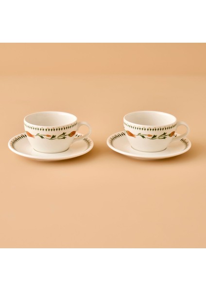 Kahverengi 2'li Çay Fincanı Seti (270 Cc) Şık ve Kullanışlı Tasarım