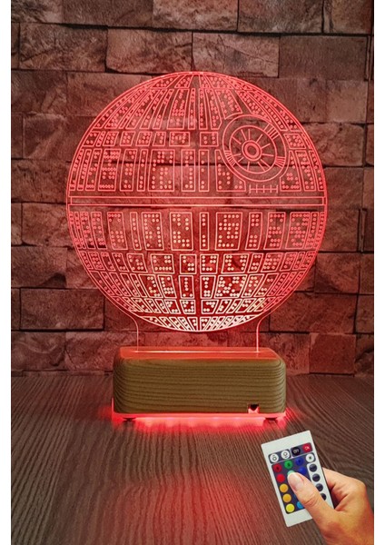 Star Wars Ölüm Yıldızı 3D LED Gece Lambası, 16 Renk, Doğum Günü Hediye modelleri