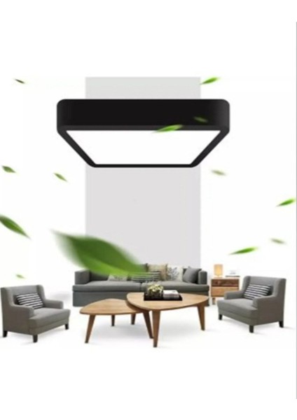 30X30 cm Siyah Kare Tavan LED Armatür, Modern ve Şık Aydınlatma Seçeneği modelleri