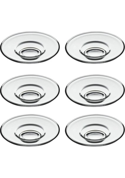 Turuncu 6'lı Çay Tabağı Seti, Şık ve Kullanışlı, Evinizin Güzelliğine Renk Katacak