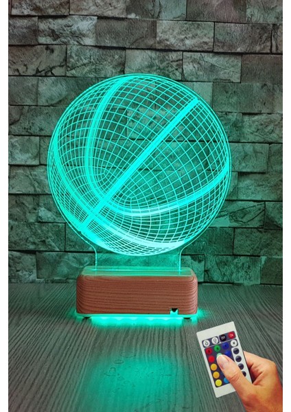 Renkli LED 3D Basketbol Topu Gece Lambası, Doğum Günü Hediye Seçeneği fiyatları