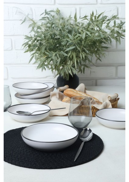 Beyaz 18 cm Yemek Tabağı Seti, Şık ve Kullanışlı, 6 Adet modelleri