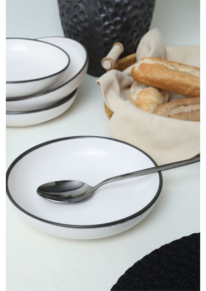 Beyaz 18 cm Yemek Tabağı Seti, Şık ve Kullanışlı, 6 Adet fırsatları
