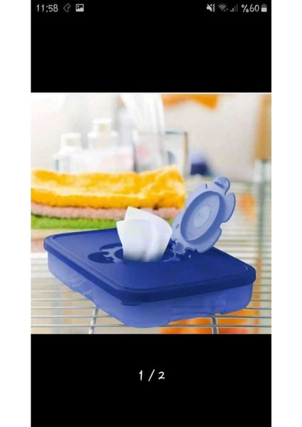 Lacivert 650 ml Islak Mendil Kutusu, Pratik ve Şık Temizlik Gereciği fiyatları