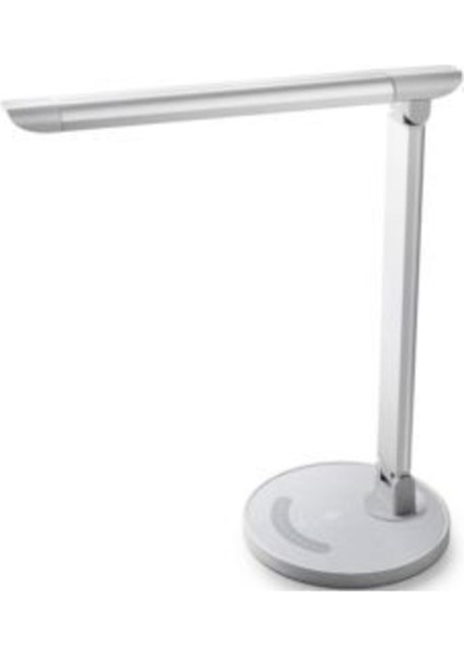 12W LED Masa Lambası, USB Şarj Portu, Beyaz, Şık ve Fonksiyonel Tasarım