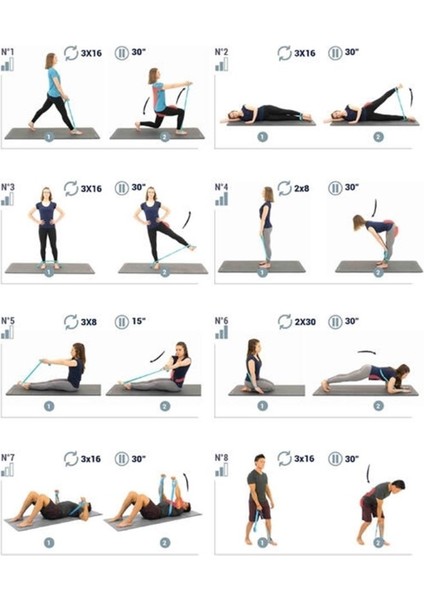 Gri Renkli Çok Amaçlı Egzersiz Rezistans Bandı, Vücut Geliştirme ve Esneme Aracı