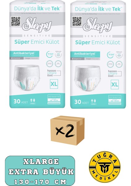 Külotlu Hasta Bezi Xlarge Beden 60 Adet (2 Paket) fiyatları